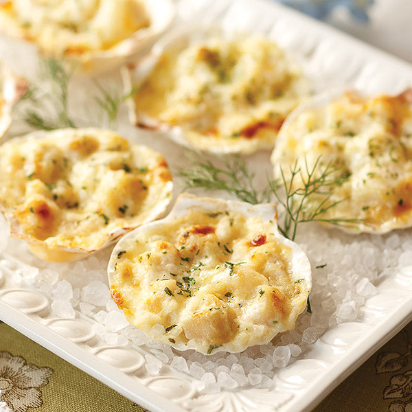 Scallops Au Gratin in Shell